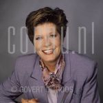 05-05-1989 Maartje van Weegen at studio in Amsterdam.

[keywords]Posed, Headshot, Eyecontact, Smiling, TV presentator[/keywords]